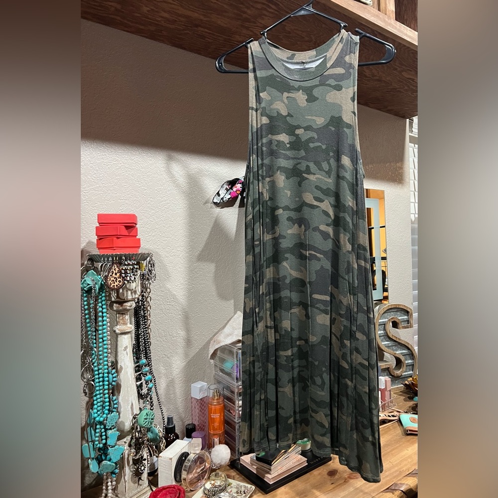 Mudpie - Camo dress with pockets